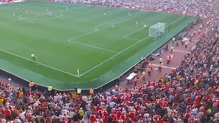 Arsenal v Man Utd last moments, fans going crazy then Jesus scores