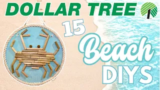 🦀 15 BEST Beach Dollar Tree DIYS for Coastal Decor!
