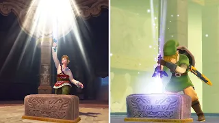 The Legend of Zelda: Skyward Sword HD - Getting The Master Sword VS Putting It Back