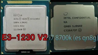 Xeon 1230v2 (i7 3770) vs i7 8700k (es qn8g) gtx 1070 2560x1080