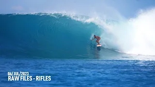 Old Guy Gets the Biggest Wave of the Day - Rifles - Mentawais 6/JUL/2023 RawFiles 4K