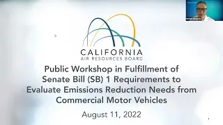 Public Workshop for the Development of the SB 1 Report - 8/11/22