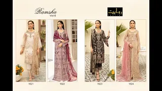 Rawayat TM Ramsha Vol 6 Fox Georgette Pakistani Suit || Latest design Of ramzam Special collection