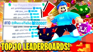 I MADE IT TO TOP 10 ON LEADERBOARDS IN PET SIM X!!