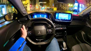 Peugeot 208 2021 - night POV test drive (PURE DRIVING) e-208