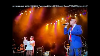 WHEN IN ROME RAW LIVE THE PROMISE Farrington & Mann 2019 Heaven Knows (PROMISE begins at 5:17)
