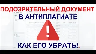 Подозрительный документ в антиплагиате: что это и как его убрать