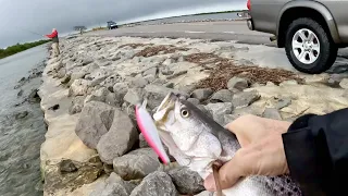 Fishing in a Thunder Storm at Grand Isle