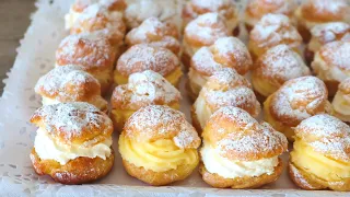 Profiteroles fáciles paso a paso. Te saldrán a la primera