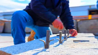 Amazing Fastest Stone Splitting Technique- incredible Modern Granite mining Machines Technology #4