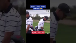 Brooks & Bryson talking to each other🤭 Ryder Cup 2020 #golf #shorts #rydercup #brooksy #bombsquad