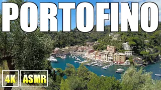 4K Beautiful Portofino Italy Relax Daytime Walking City Sounds ASMR 2022