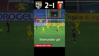 Genoa 1-2 Parma | GOAL SHOMURODOV #football #shorts #tiktok #soccer