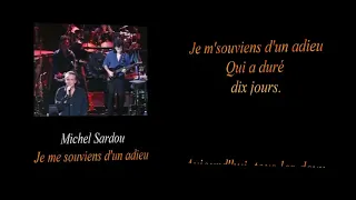 MICHEL SARDOU      Je me souviens d'un adieu