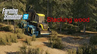 FS22 | Forestry On Holmåkra | Stacking wood | S1 EP1