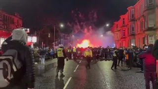 RANGERS FANS MARCH V DORTMUND 24/02/22