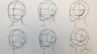 How to Draw Head in different angles using Andrew Loomis method Part 2- TURN ON SUBTITLES