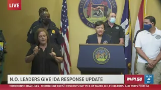 Mayor Cantrell gives update on New Orleans recovery after Hurricane Ida