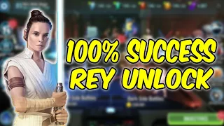 100% Success Rey Unlock Bad Mods & Minimal Zetas SWGOH