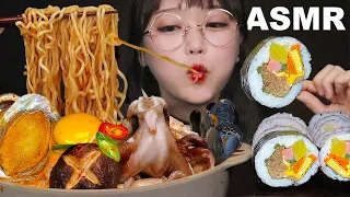 ASMR SEAFOOD RAMEN & KIMBAP (OCTOPUS, SHRIMP, CRAB) COOKING & EATING SOUNDS MUKBANG | Ae Jeong ASMR