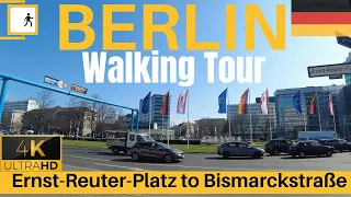 Berlin Germany 【4K】Walking Tour Ernst Reuter Platz to Bismarckstraße