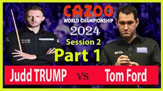 Judd Trump vs Tom Ford Session 2 highlights | Cazoo World Championship  | #snooker2024 | #juddtrump