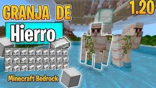 Granja de HIERRO FÁCIL Minecraft Bedrock 1.20