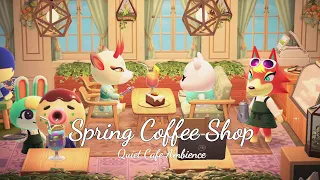 🌱 No Music • Quite Cafè ASMR | Spring Coffe Shop | Animal Crossing Ambience 🎧