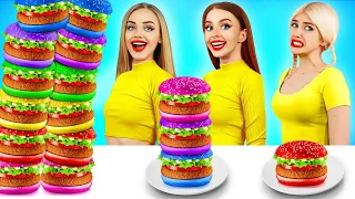 100 Layers of Food Challenge | Crazy Food Battle by Turbo Team