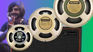 Comparativa Celestion: 3 altavoces, misma pantalla Palmer, ¿cuál te suena mejor?