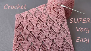 SUPER EASY Beautiful Pattern Crochet  СУПЕР легкий УЗОР "Ананасы' вязание крючком для начинающих