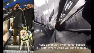 London Tube passenger caught demanding a blind man move