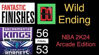 Final 3:30 Wild Ending Kings vs Hornets (NBA 2K24 Arcade Edition)