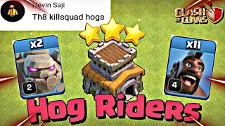 TH 8 Mass Hogs 3 Star Every Base! Best Town Hall 8 Attack Strategy in Clash of Clans 2021
