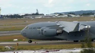 USAF C-17 GLOBEMASTER III TAKE OFF 16R SYDNEY AIRPORT
