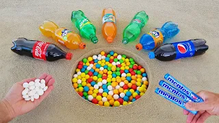 Experiment !! Gummy VS Cola, Fanta, Pepsi, Fruko, Yedigün, Sprite and Mentos Underground