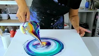 WOW!! The Funnel Pitcher: Acrylic Pouring with a NEW tool ~ Fluid Art