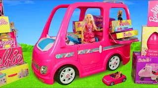 Barbie campista e casa de bonecas para crianças