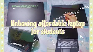 🦋 Unboxing AFFORDABLE laptop for students | Lenovo Ideapad Flex 5 💻