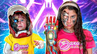 SARAH E ELOAH viraram ROBÔ por um dia | Funny Story for Kids