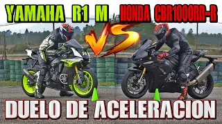 BATALLA DE ACELERACIÓN A FONDO HONDA CBR1000RR-R SP VS YAMAHA R1M !!! DUELO CUARTO DE MILLA ZODZ