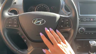 ASMR🦦 Car🚘 Hyundai i10 (Long Nails)