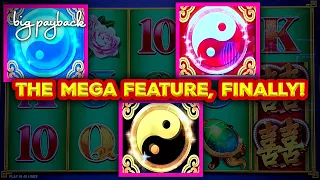 SUPER RARE MEGA FEATURE on Dragon's Law Fortune Pots Slot!