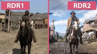 Red Dead Redemption 1 (2010)  vs. Red Dead Redemption 2 (2018) Trailer Graphics Comparison