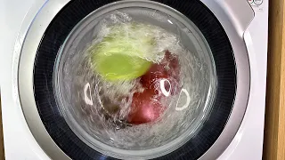 Experiment - Spin Overfilled with Water and Balloons - Washing Machine