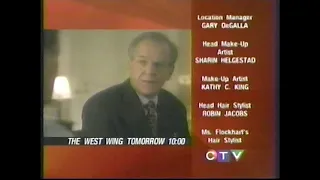 CTV Ally Mcbeal credits with The West Wing & ER promo (2000)