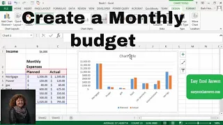 Create a monthly budget in Excel