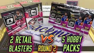 *LOTS OF NICE PULLS! RETAIL VS HOBBY (R2)!* 5 HOBBY PACKS VS 2 BLASTERS OF 2019-20 OPTIC BASKETBALL