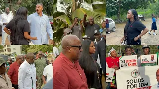 Watch how John Mahama & children, Farida & Sharyf storms Accra College for the 24-hour economy tour