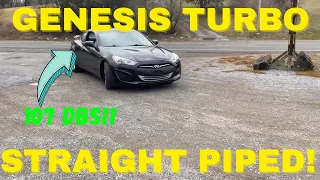 2014 Hyundai Genesis Turbo DUAL EXHAUST w/ STRAIGHT PIPE BLAST PIPES!